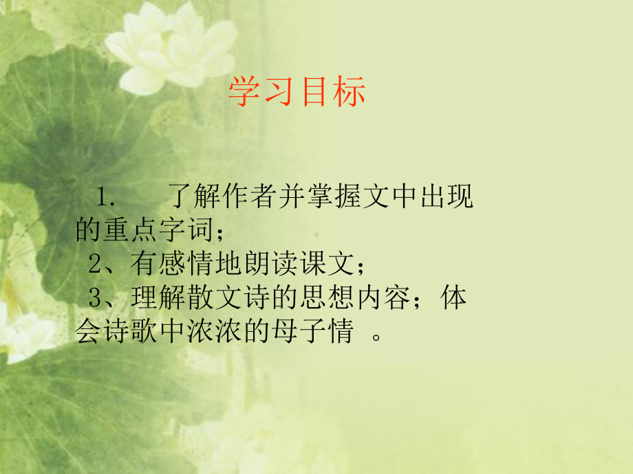 荷叶母亲优秀PPT课件.ppt_第2页