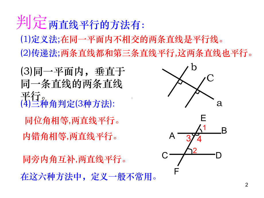 平行线的判定与性质综合运用(习题课)ppt课件.ppt_第2页