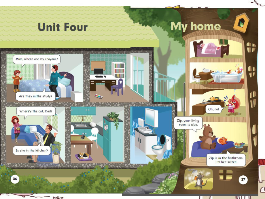 人教版小学英语四年级上unit4-6课件.ppt（无音视频）_第2页