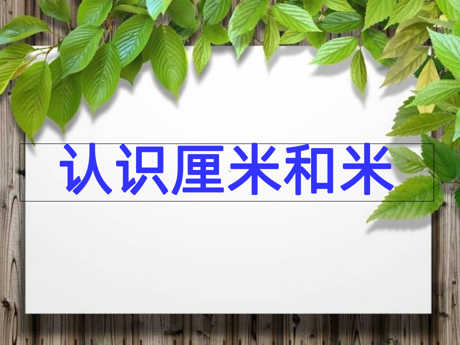 《厘米和米的认识》教学PPT课件.ppt_第1页