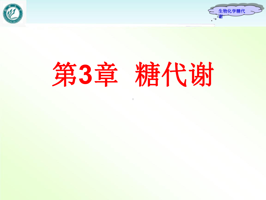 《生物化学》糖代谢-ppt课件.ppt_第1页