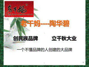 老干妈陶华碧的创业案例PPT课件.ppt