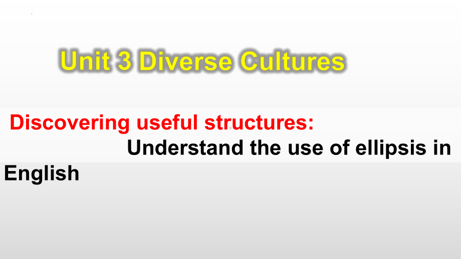 Unit 3Discovering useful structures省略结构讲解 ppt课件 -（2021新）人教版高中英语必修第三册 .pptx_第1页