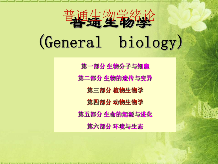 普通生物学绪论-ppt课件.ppt_第1页