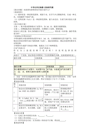 中考化学压轴题 实验探究题.doc