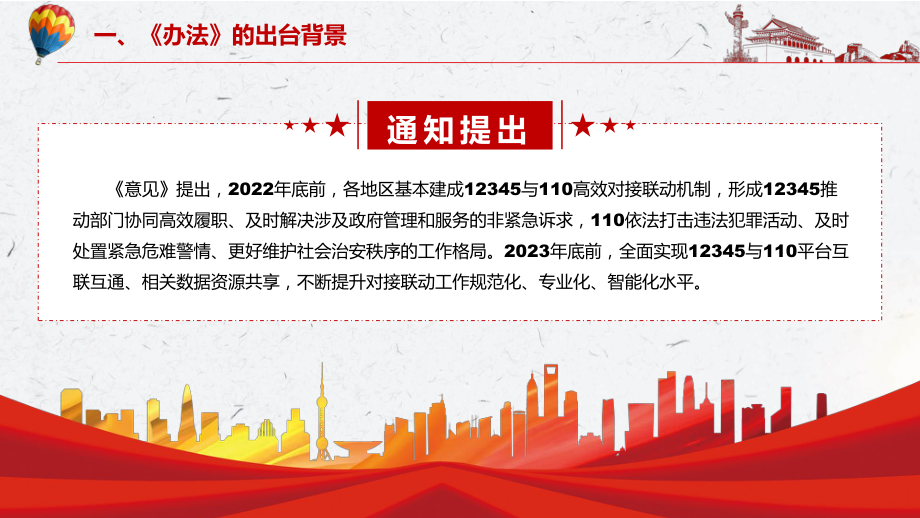 传达学习2022年国办《关于推动12345政务服务便民热线与110报警服务台高效对接联动的意见》PPT课件.pptx_第3页