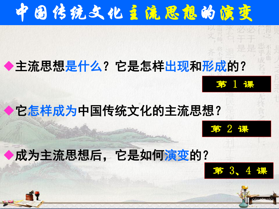 人民版高中历史必修三课件：专题一1.1百家争鸣-(共40张PPT).ppt_第2页