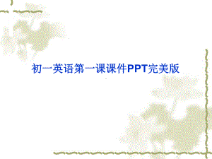 初一英语第一课课件PPT完美版PPT课件.ppt