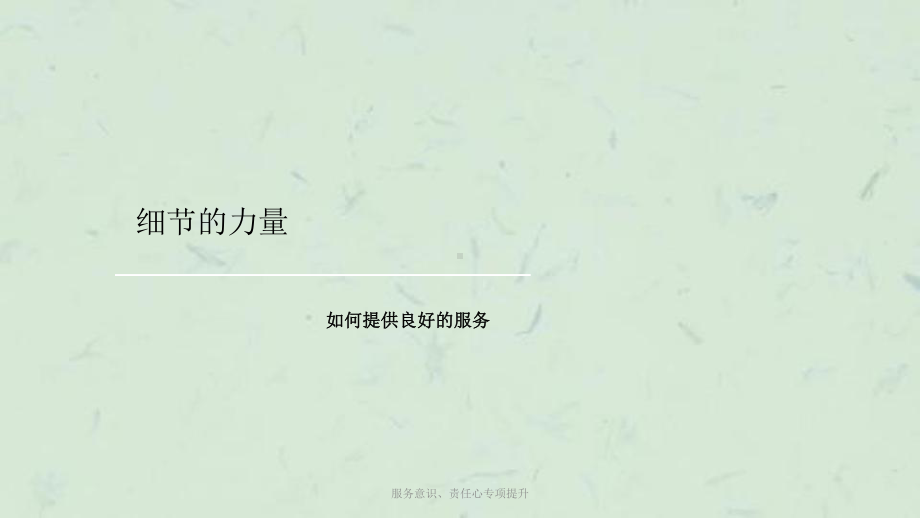 服务意识、责任心专项提升课件.ppt_第1页