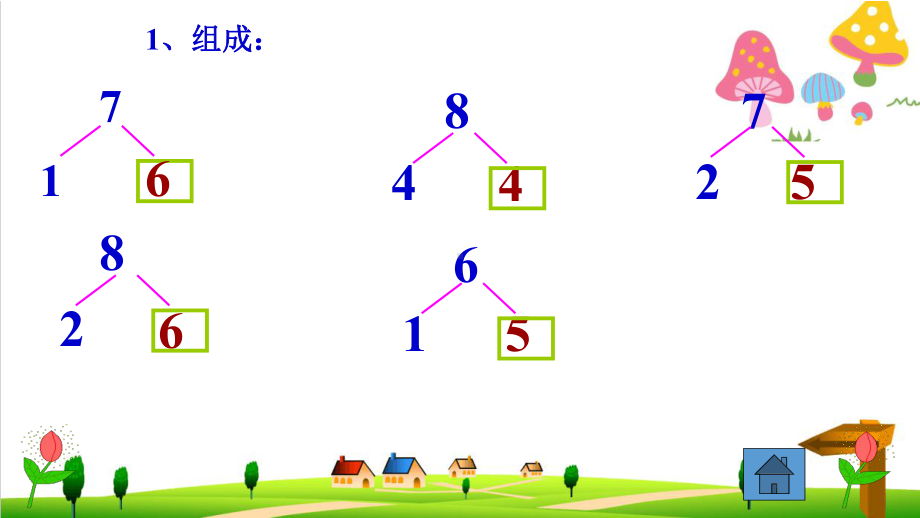 (小学)新人教版一年级上册数学《8、7、6加几》PPT课件.ppt_第2页