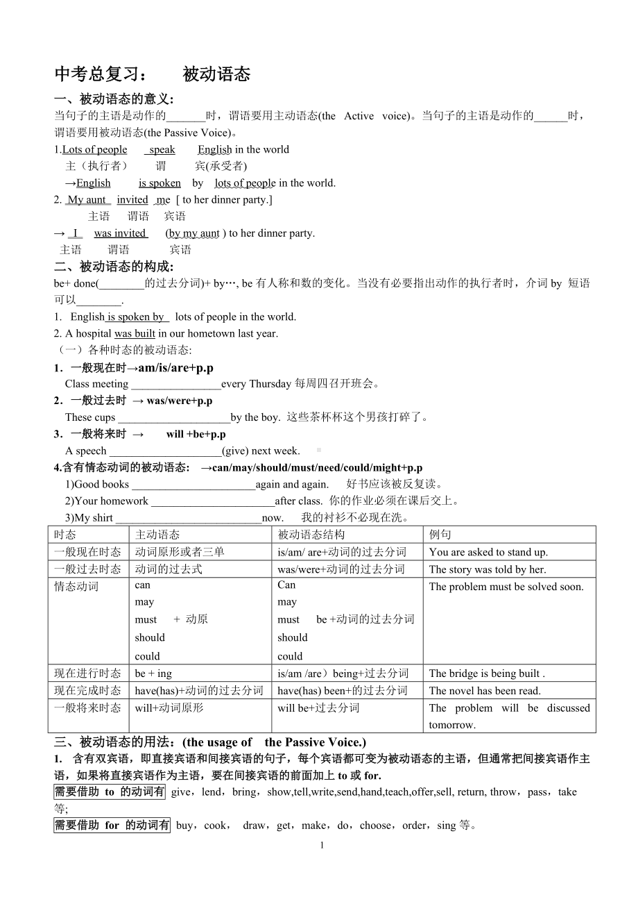 被动语态未分栏Encyclopedias.doc_第1页