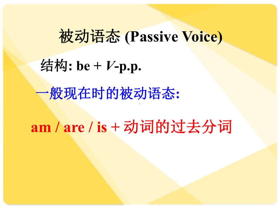 九年级unit7一般现在时态的被动语态-课件.ppt_第1页