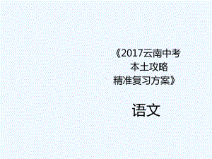 2020云南省中考语文《口语交际》ppt精准复习课件.ppt