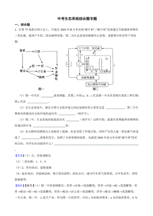 教师专用中考生态系统综合题专题.docx