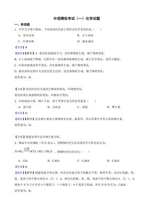 河南省洛阳市中招模拟考试化学试题（教师用卷）.pdf