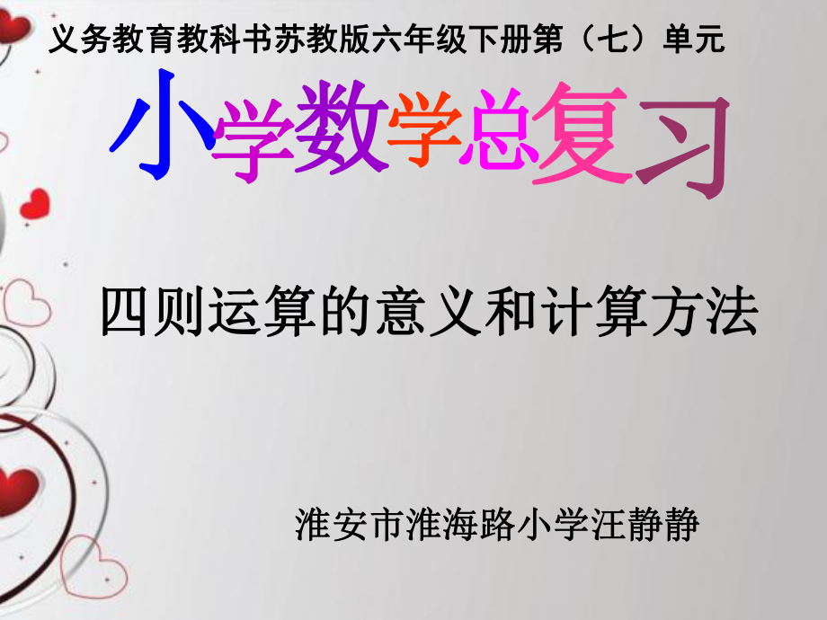 六年级下册数学课件-7.1-总复习《四则运算(5)》苏教版(秋)-(共29张ppt).ppt_第1页