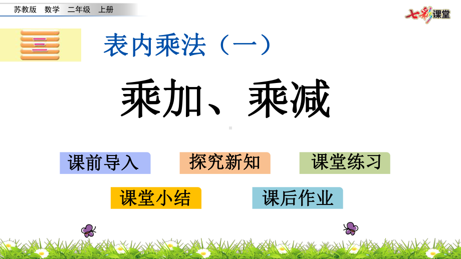 苏教版二年级上数学3.6乘加、乘减课件.pptx_第1页