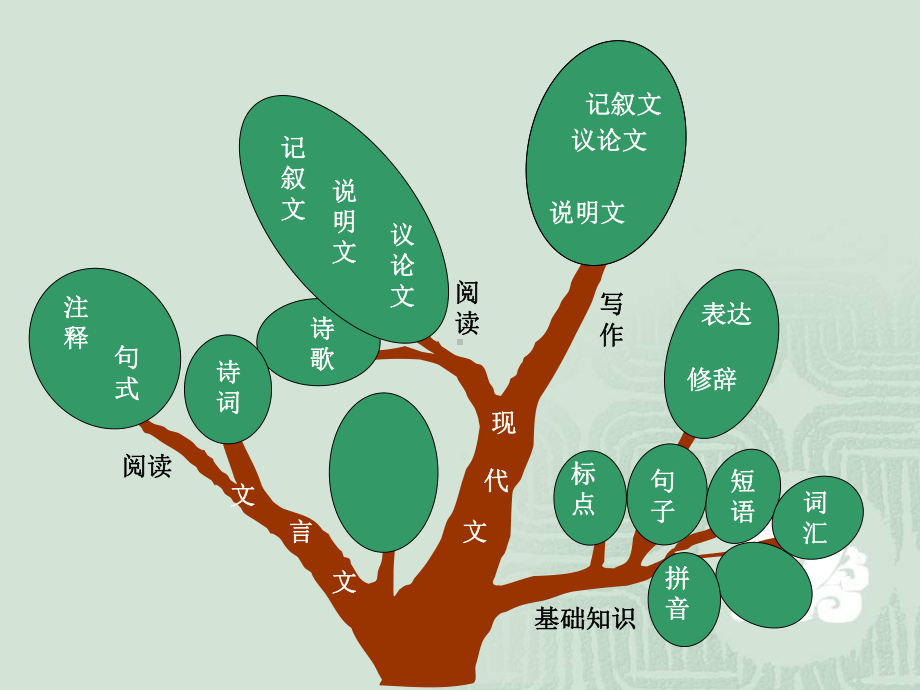 初中语文知识系统梳理(思维导图)课件(共32张).pptx_第1页