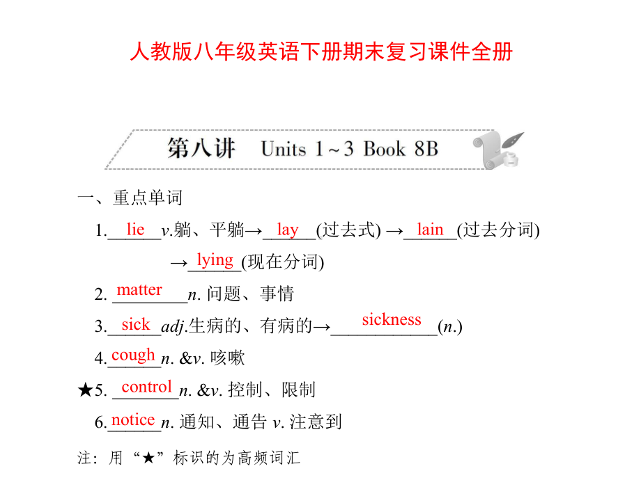 人教版八年级英语下册期末复习课件全册.pptx（无音视频）_第1页