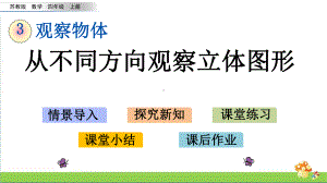 苏教版四年级数学上3.2从不同方向观察立体图形课件.pptx