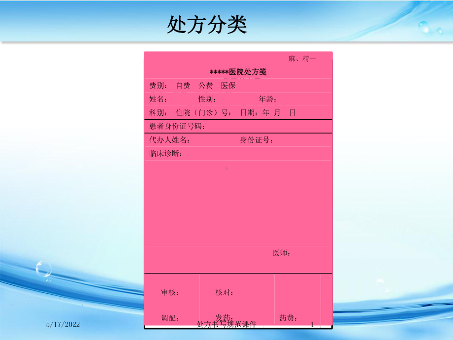 处方书写规范课件培训课件.ppt_第1页