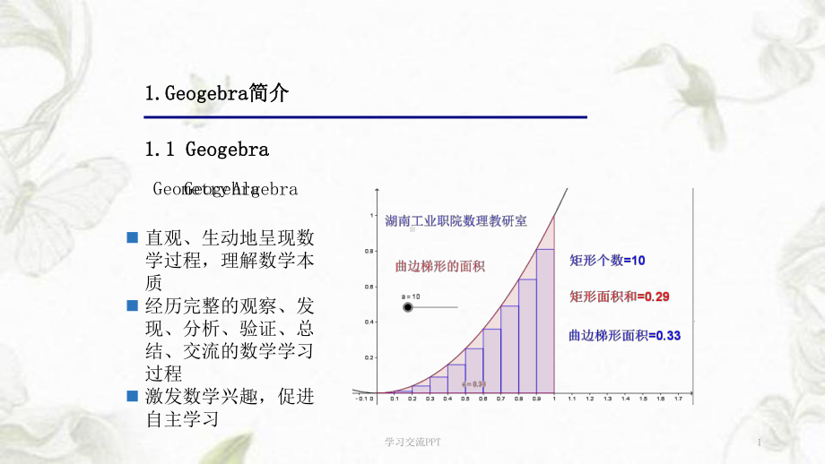 Geogebra在数学教学中的应用课件.ppt_第1页