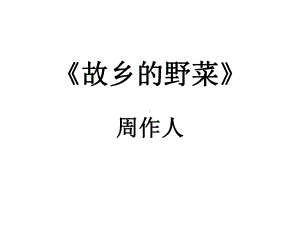 周作人《故乡的野菜》教学课件.ppt