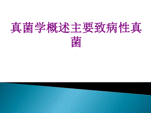 真菌学概述主要致病性真菌优质PPT课件.pptx