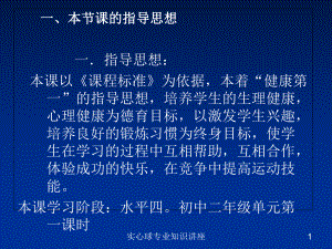 实心球专业知识讲座课件.ppt