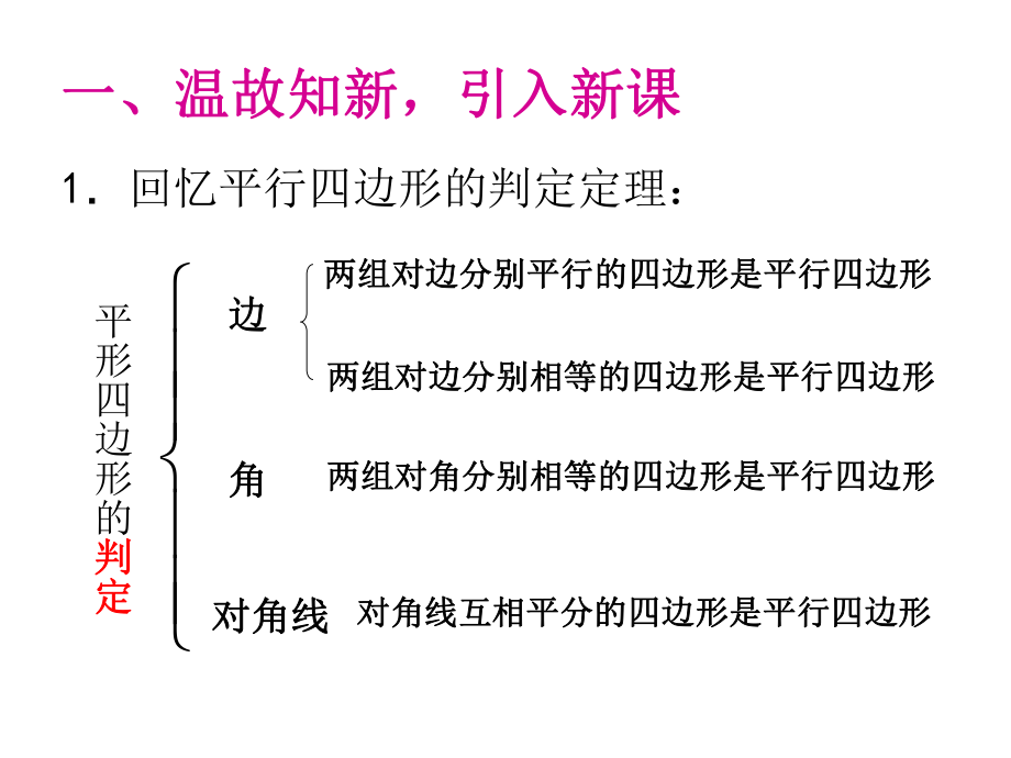 《一组对边平行且相等的四边形是平行四边形》PPT课件(辽宁省县级优课).ppt_第2页