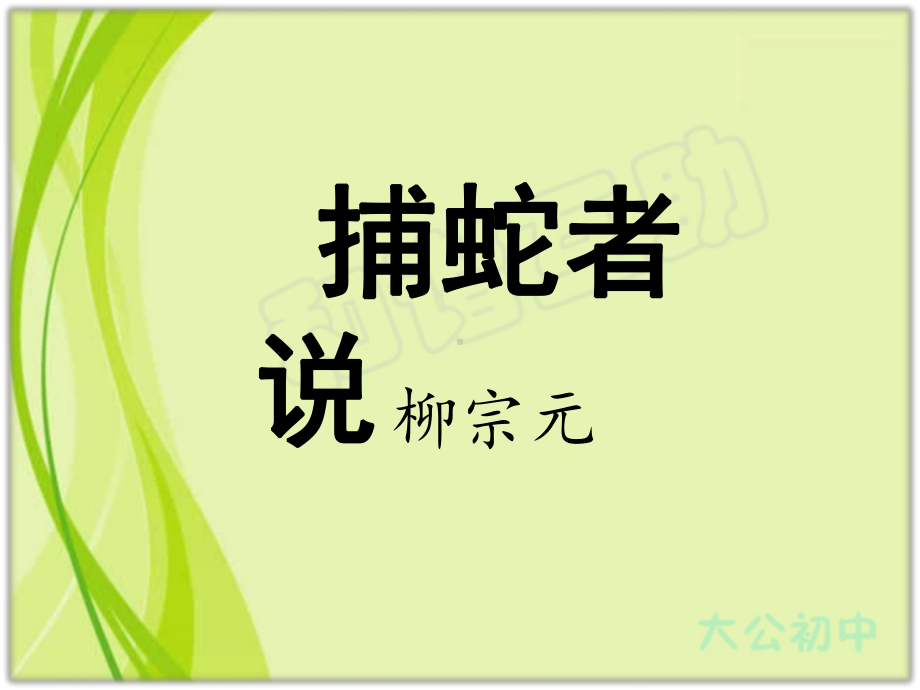 九年级语文文言文复习课件：捕蛇者说(共34张PPT).pptx_第1页