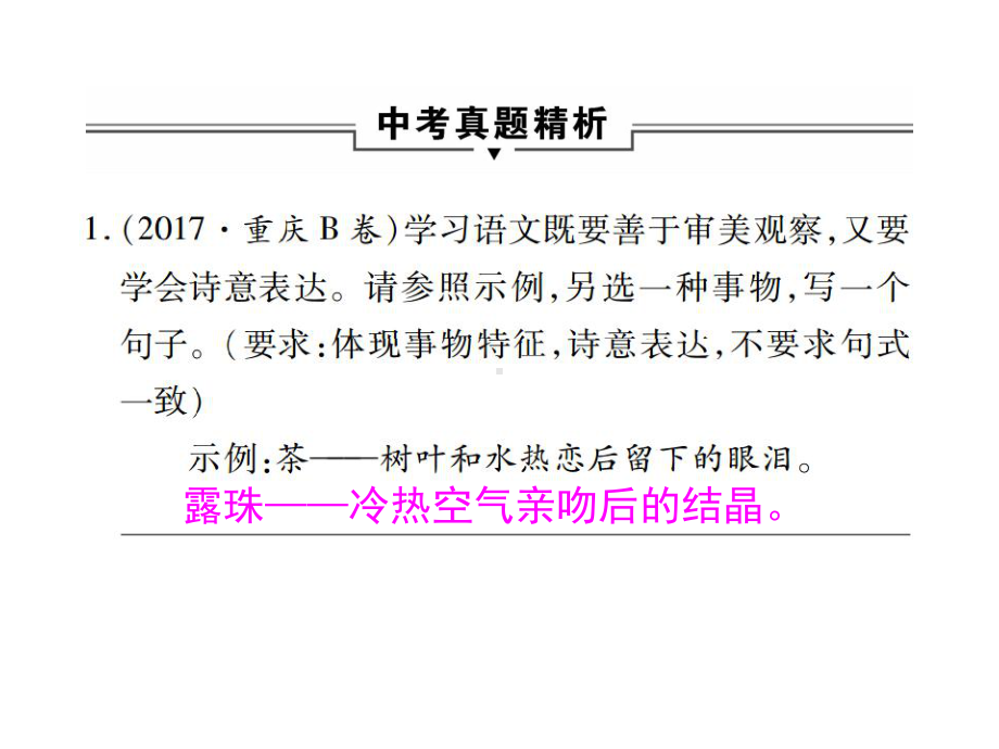 中考语文复习课件：专题八-仿写与修辞(共16张PPT).ppt_第2页