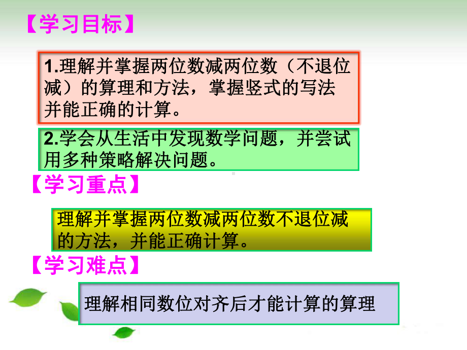 小学数学人教课标版二年级两位数减两位数(不退位减).docPPT课件.pptx_第2页