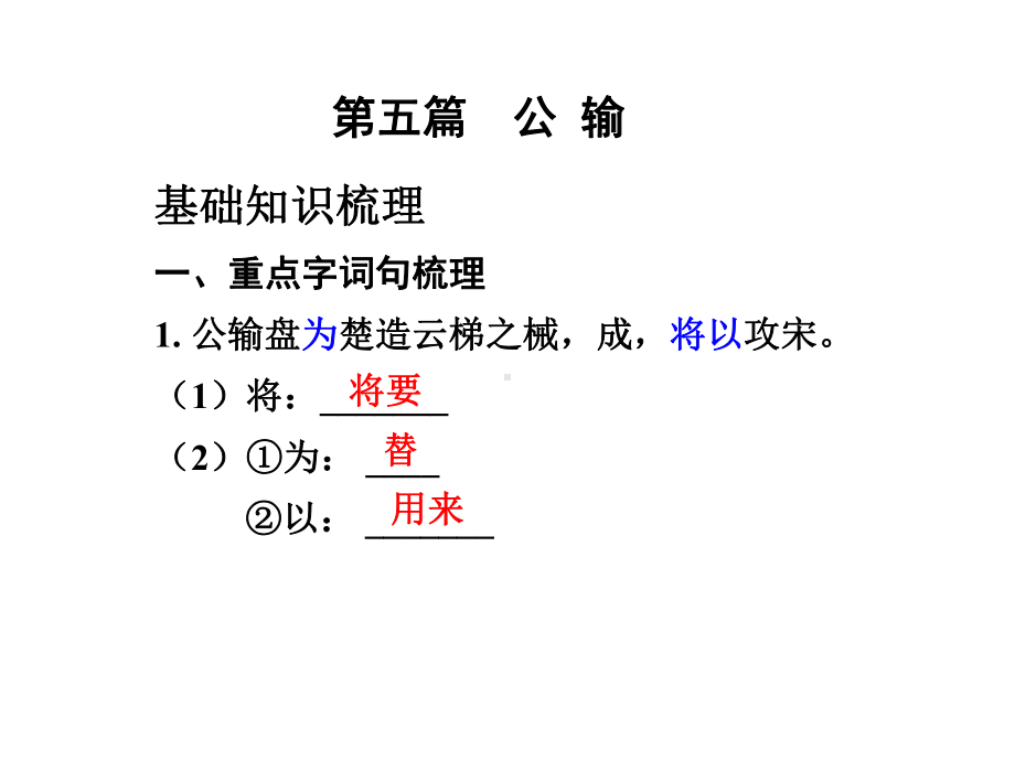 中考语文文言文教材知识梳理：公输精选教学PPT课件.ppt_第2页