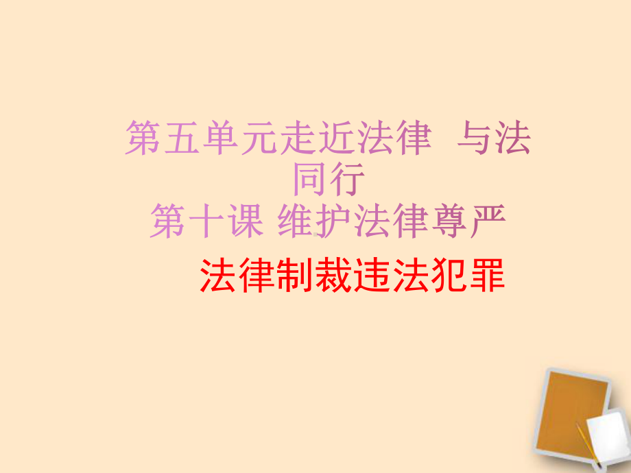 新版道德与法治-10.1法律制裁违法犯罪-课件.ppt_第2页