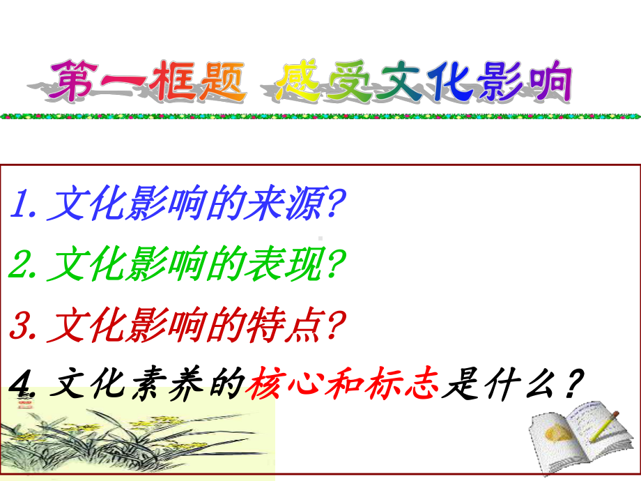 必修三第一单元第二课第一框《感受文化影响》课件(36张ppt)(共29张PPT).ppt_第2页