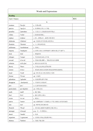 （新教材）上外版（2020）高中英语必修第二册单词表及默写.doc