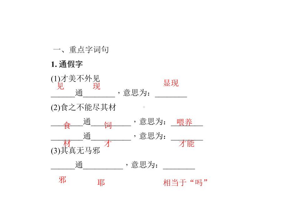 中考语文复习课件：文言文阅读-第9篇-马-说(共22张PPT).ppt_第3页