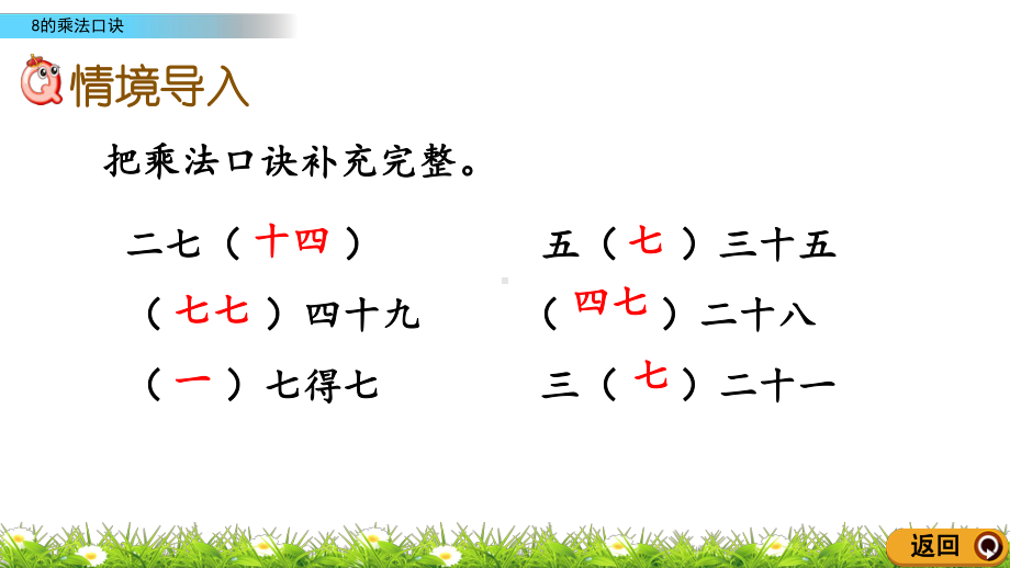 2020秋青岛版(六年制)数学二年级上册-4.3-8的乘法口诀-优秀教学课件.pptx_第2页