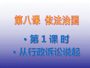 政治九年级全册人民版8.1-从行政诉讼说起-课件.ppt