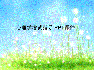 心理学考试指导-PPT课件.ppt