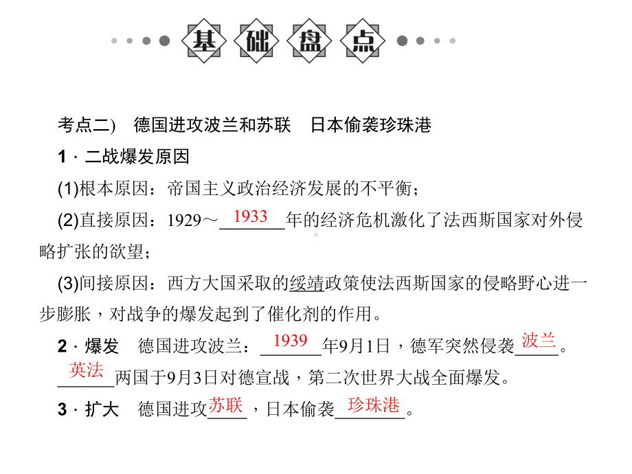 中考精英总复习历史世界现代史PPT优秀课件1(8份打包)-人教版1.ppt_第3页