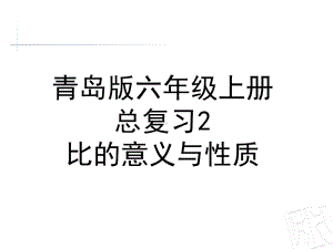 六年级数学上册总复习2比的意义与性质(青岛版)精选教学PPT课件.ppt