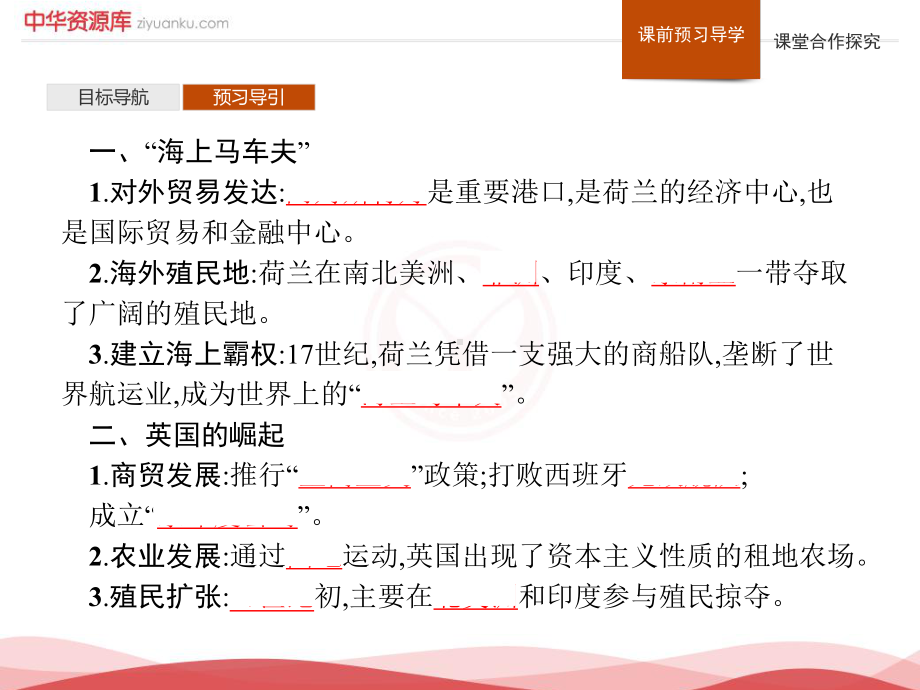 2017-2018学年高一历史人民版必修2预习导学课件：5.2 血与火的征服与掠夺.ppt.ppt_第3页