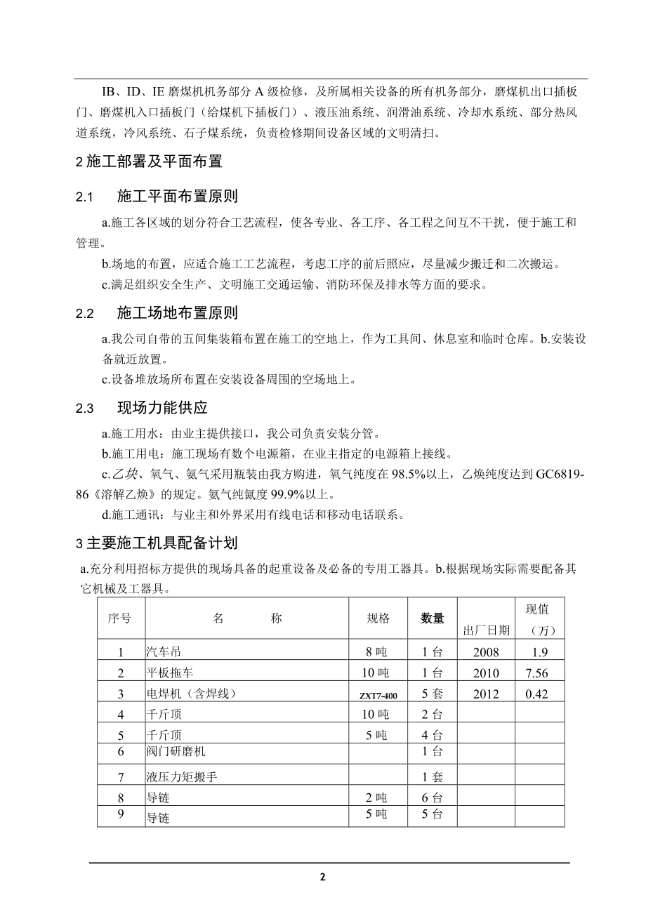 发电机组磨煤机机务部分大修项目技术文件.docx_第3页