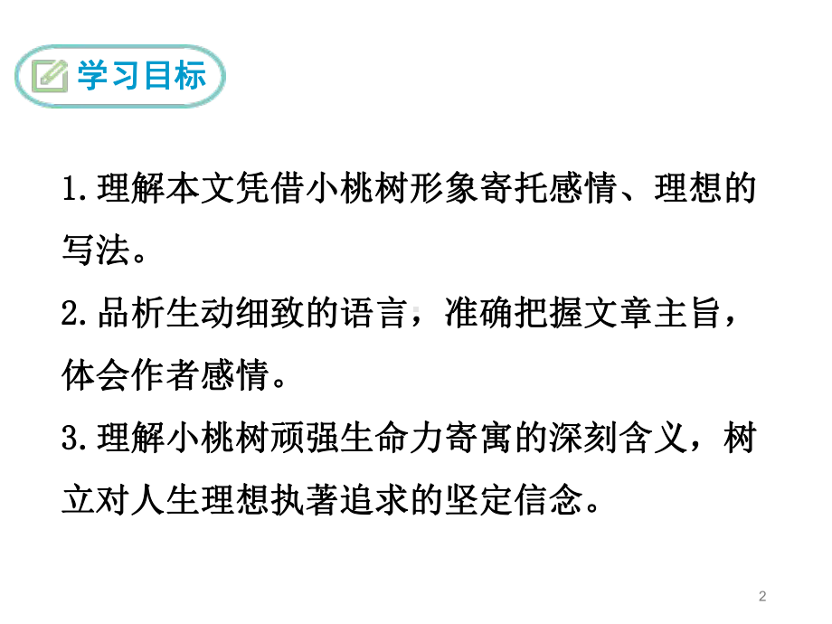 部编版七年级语文下册18一棵小桃树课件.ppt_第2页