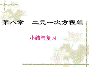 第八章《二元一次方程组》小结与复习课件(18张PPT).ppt