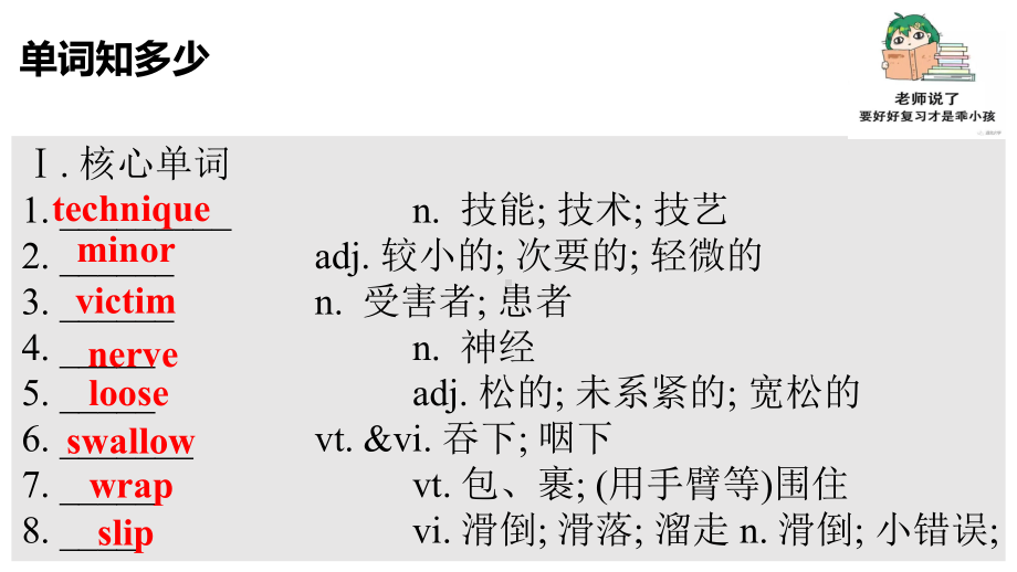 Unit 5 First aid 复习 ppt课件-（2022新）人教版高中英语选择性必修第二册 (2).pptx_第2页