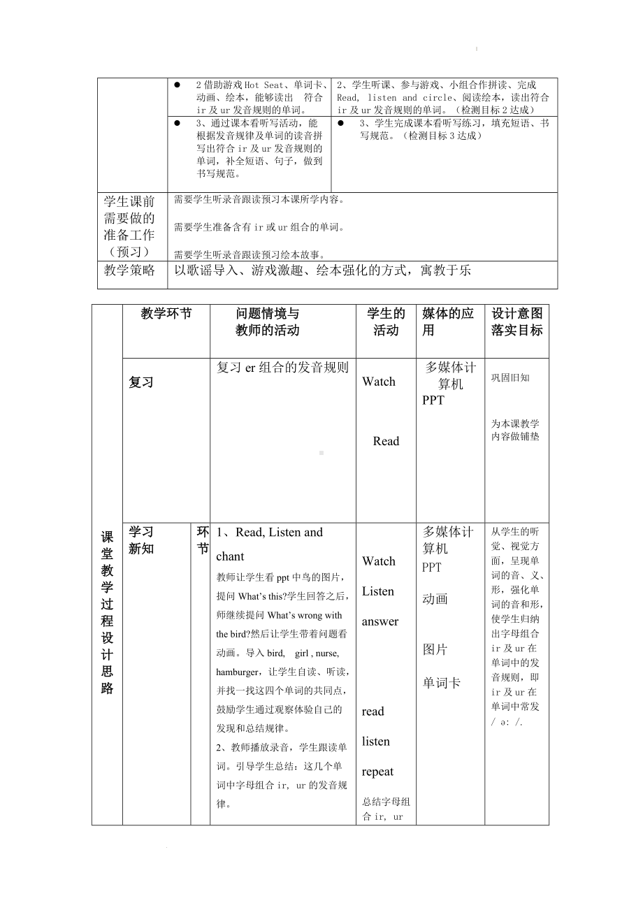 人教版（PEP）四年级下册Unit 2 What time is it Part A Let’s spell（教案）.docx_第2页