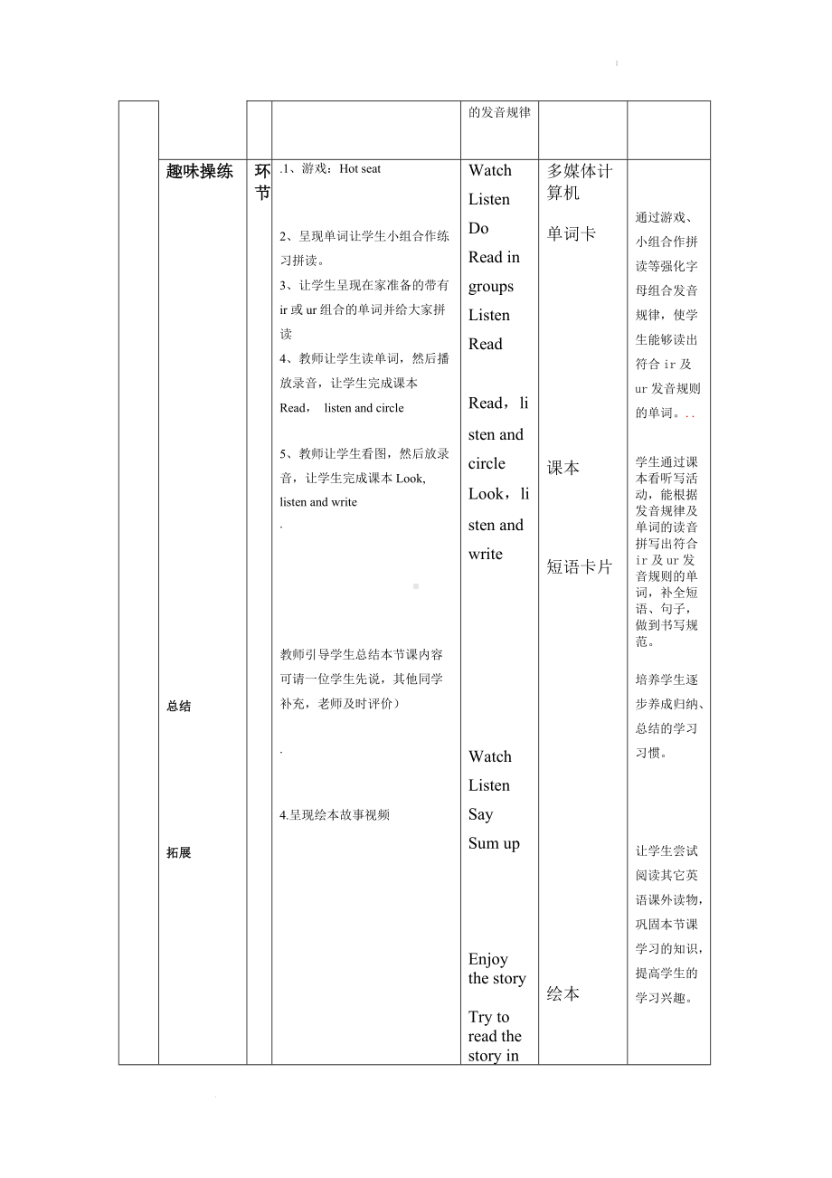 人教版（PEP）四年级下册Unit 2 What time is it Part A Let’s spell（教案）.docx_第3页